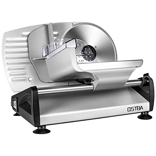 Meat Slicer Electric Deli Food Slicer with Removable 75 Stainless Steel Blade Adjustable Thickness Meat Slicer for Home Use Child Lock Protection Easy to Clean Cuts Meat Bread and Cheese 150W